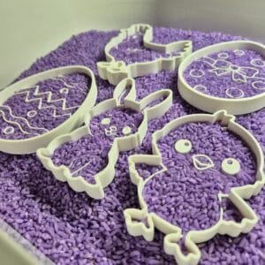 Pasen vulvorm set 5 stuks wit – sensory play paasdecoratie