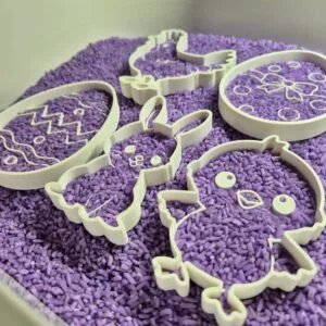 Pasen vulvorm set 5 stuks wit – sensory play paasdecoratie
