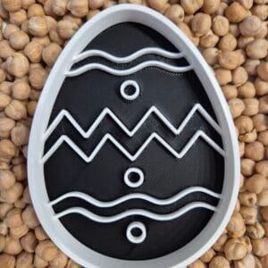 Vulvorm ei met zigzag en golven kleur – pasen sensory play