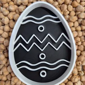Vulvorm ei met zigzag en golven kleur – pasen sensory play