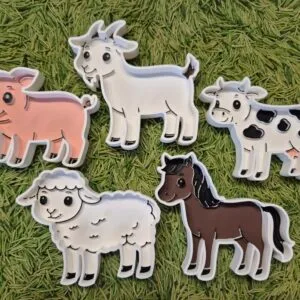 Boerderij vulvorm set 5 stuks kleur – sensory play speelgoed